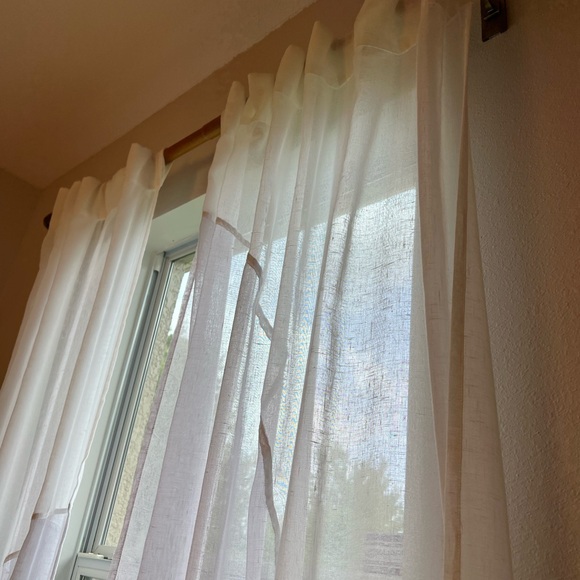 West Elm Contrast Circle Curtains (Set of 6 panels) as is  48 x96 - Picture 9 of 11